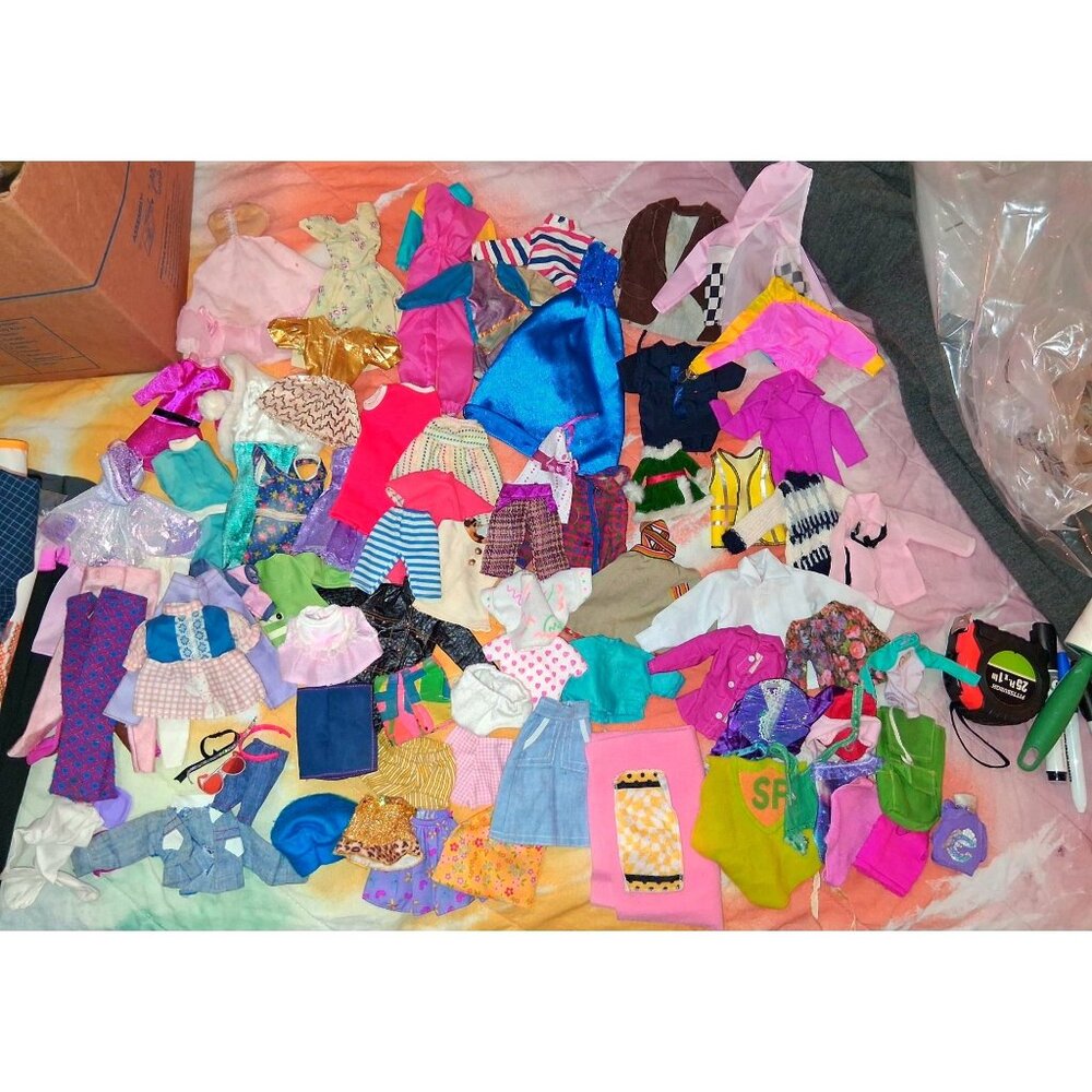 Vintage Barbie & Ken Doll Clothes Bundle 81 piece